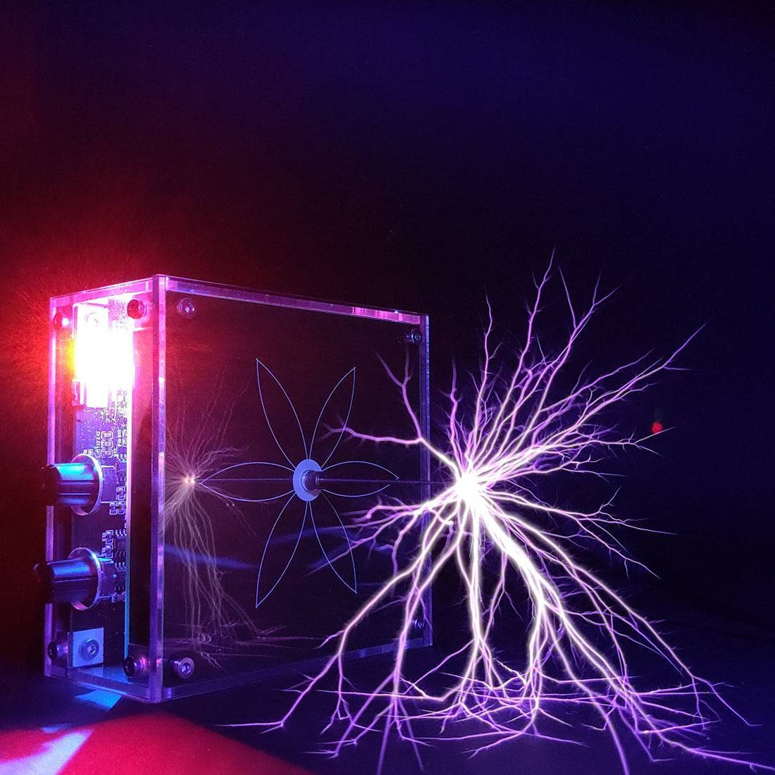Flat PCB Bluetooth Musical Tesla Coil Touchable Artificial Lightning Generator Plasma Speaker