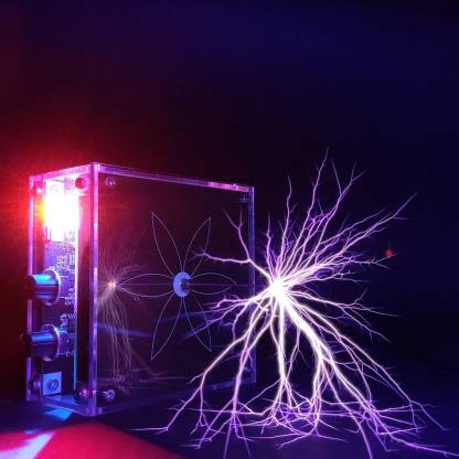 Flat PCB Bluetooth Musical Tesla Coil Touchable Artificial Lightning Generator Plasma Speaker