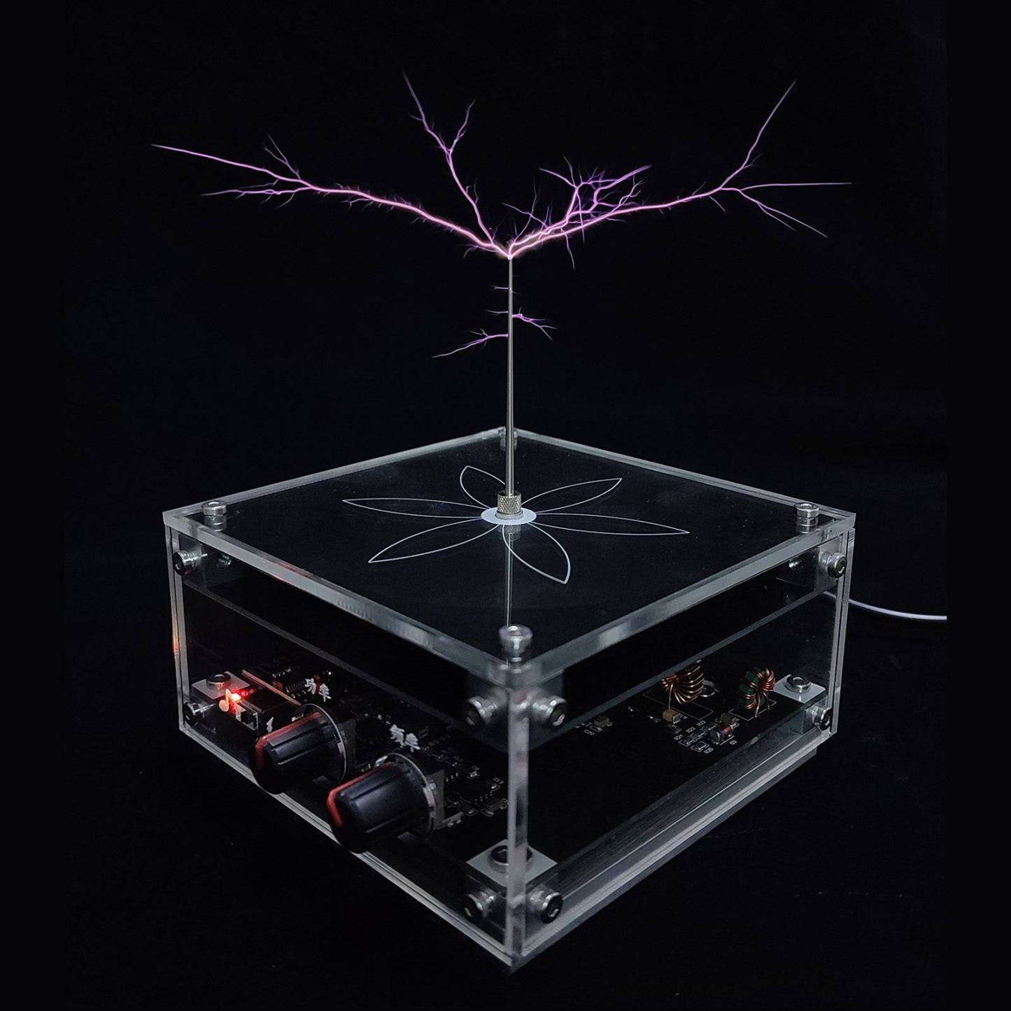 Flat PCB Bluetooth Musical Tesla Coil Touchable Artificial Lightning Generator Plasma Speaker