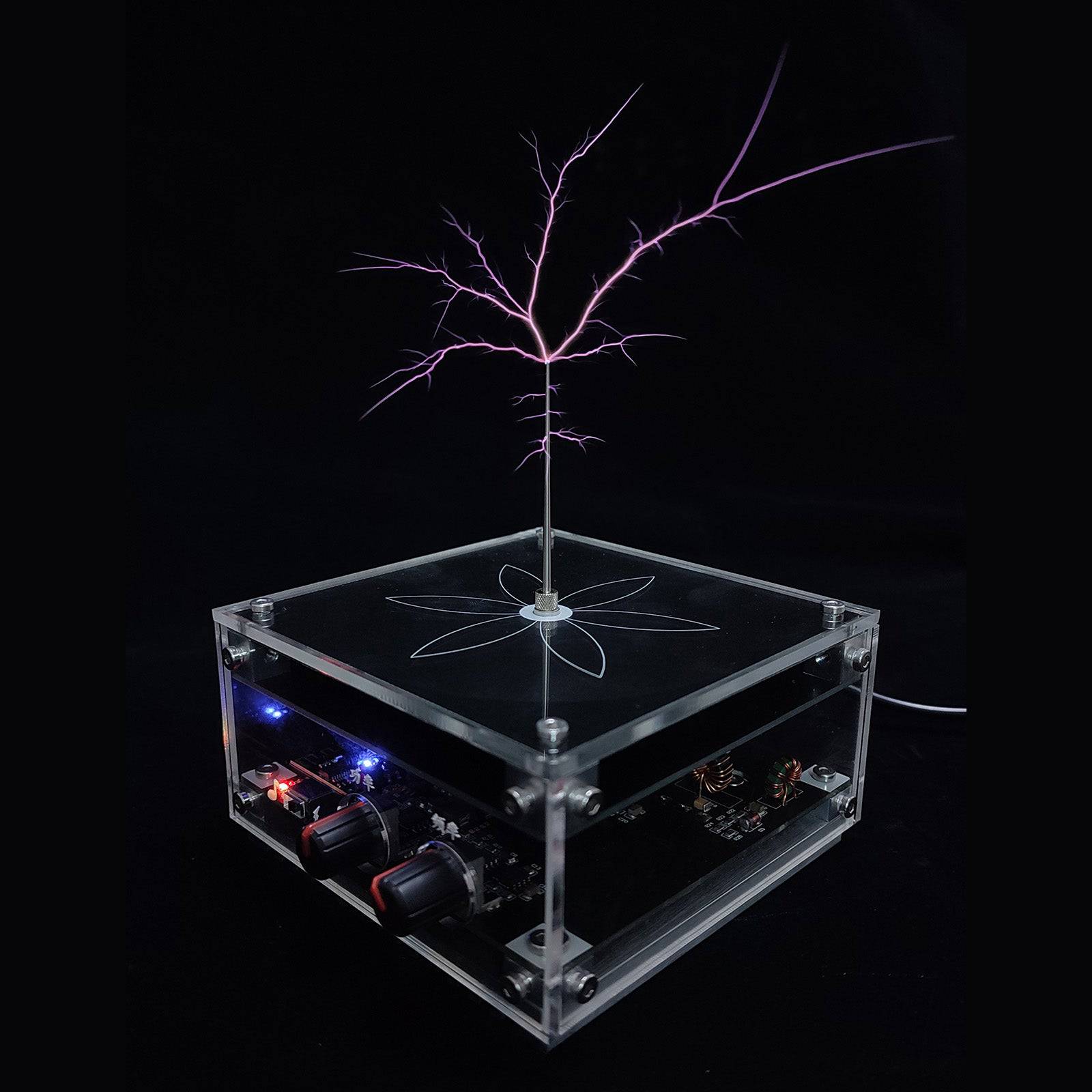 Flat PCB Bluetooth Musical Tesla Coil Touchable Artificial Lightning Generator Plasma Speaker