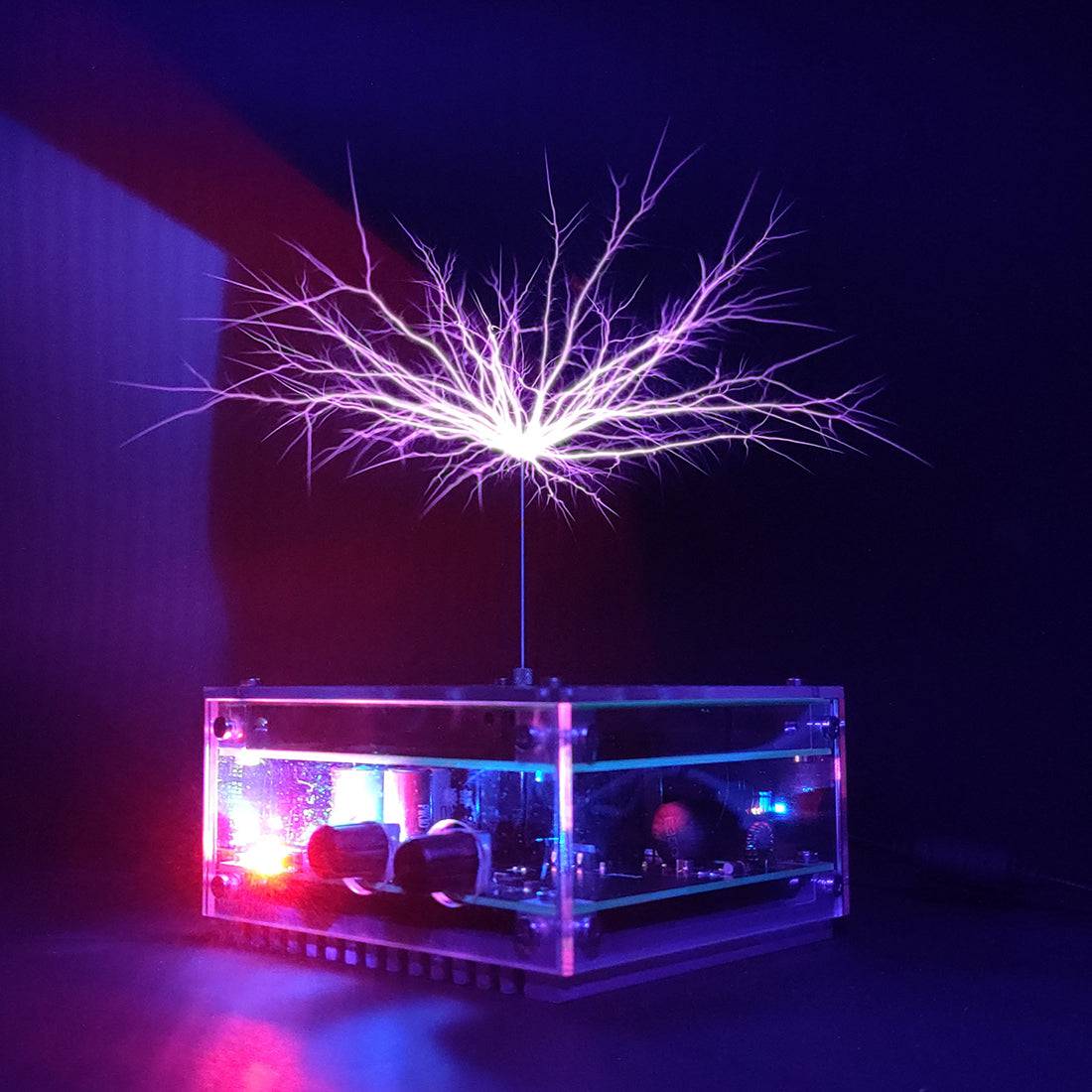 Flat PCB Bluetooth Musical Tesla Coil Touchable Artificial Lightning Generator Plasma Speaker