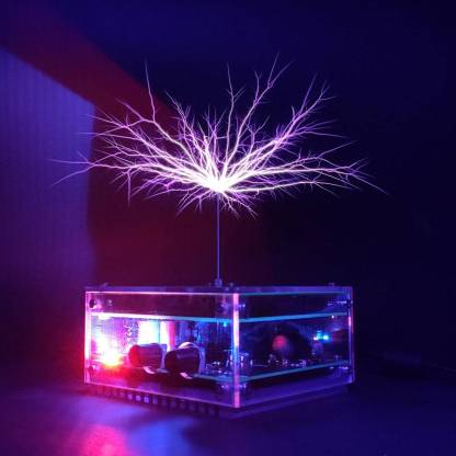 Flat PCB Bluetooth Musical Tesla Coil Touchable Artificial Lightning Generator Plasma Speaker