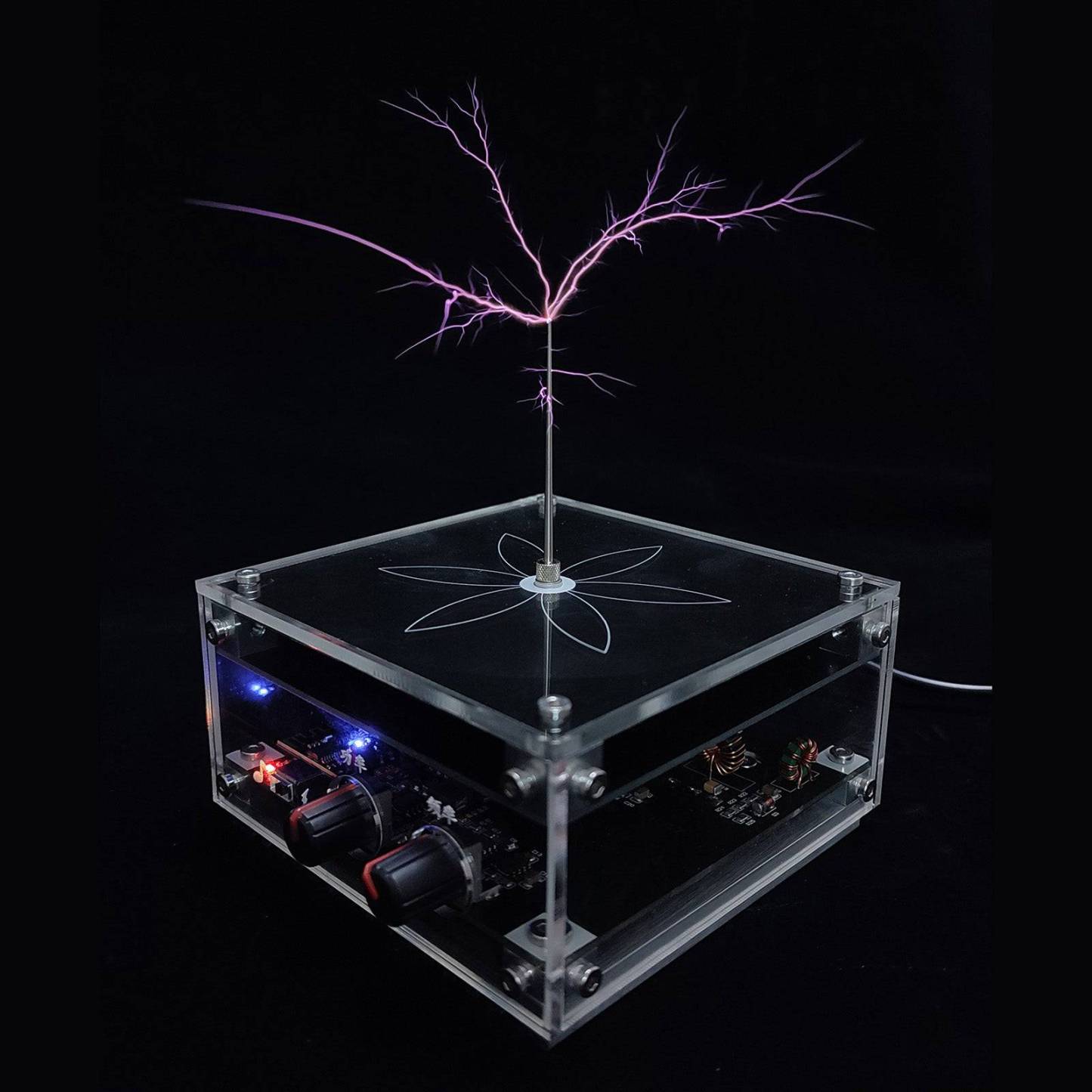 Flat PCB Bluetooth Musical Tesla Coil Touchable Artificial Lightning Generator Plasma Speaker