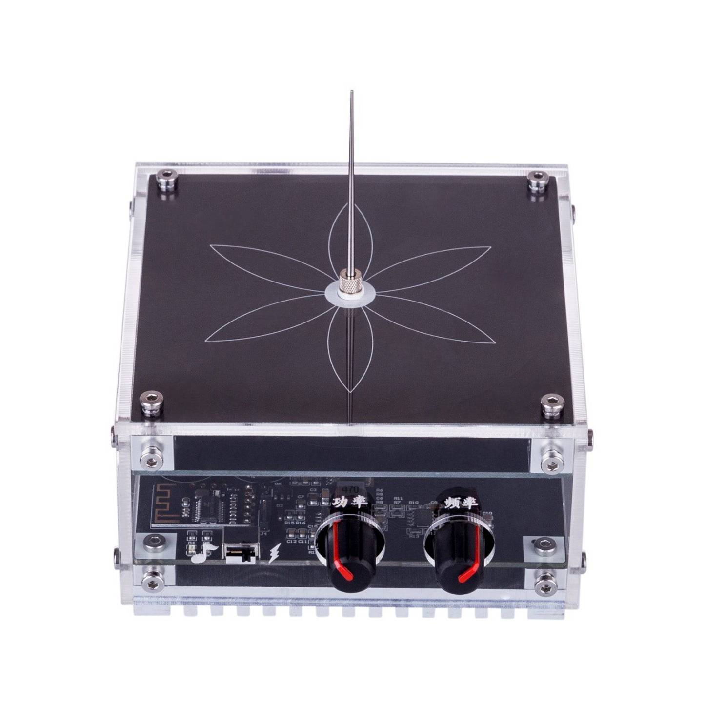 Flat PCB Bluetooth Musical Tesla Coil Touchable Artificial Lightning Generator Plasma Speaker