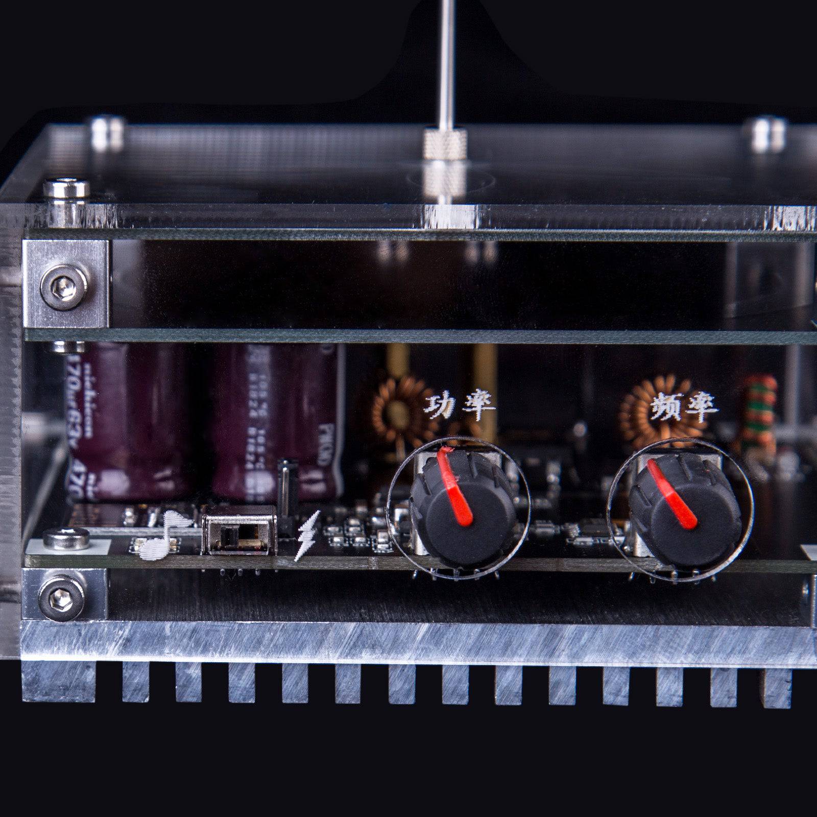 Flat PCB Bluetooth Musical Tesla Coil Touchable Artificial Lightning Generator Plasma Speaker