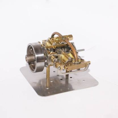 Brass Mini V4 Steam Engine Model 4-Cylinder Marine Power Physics Toy