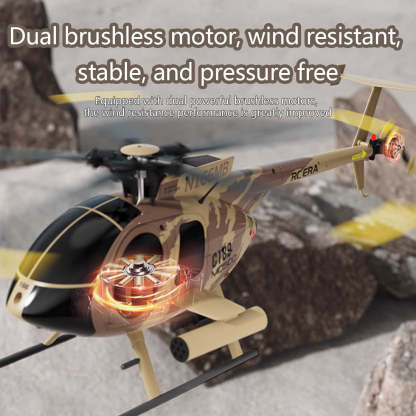 C189 MD500 Little Bird 1/28 Scale 4CH Dual Brushless RC Helicopter RTF Optical Flow-helloworld7