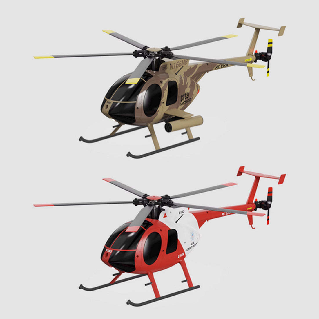 C189 MD500 Little Bird 1/28 Scale 4CH Dual Brushless RC Helicopter RTF Optical Flow-helloworld7
