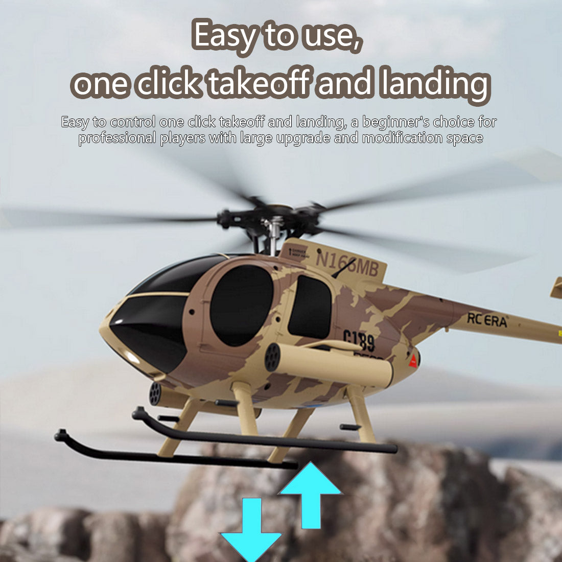C189 MD500 Little Bird 1/28 Scale 4CH Dual Brushless RC Helicopter RTF Optical Flow-helloworld7