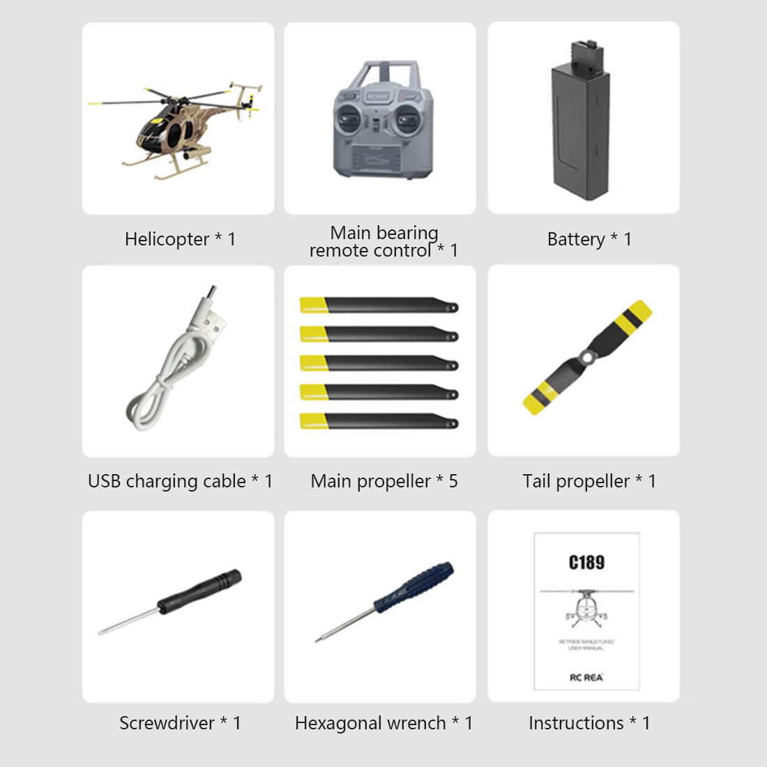 C189 MD500 Little Bird 1/28 Scale 4CH Dual Brushless RC Helicopter RTF Optical Flow-helloworld7