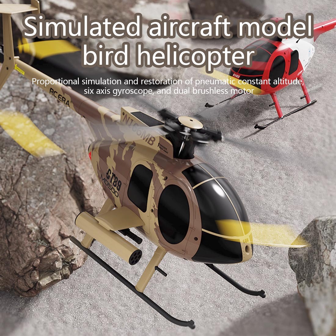 C189 MD500 Little Bird 1/28 Scale 4CH Dual Brushless RC Helicopter RTF Optical Flow-helloworld7