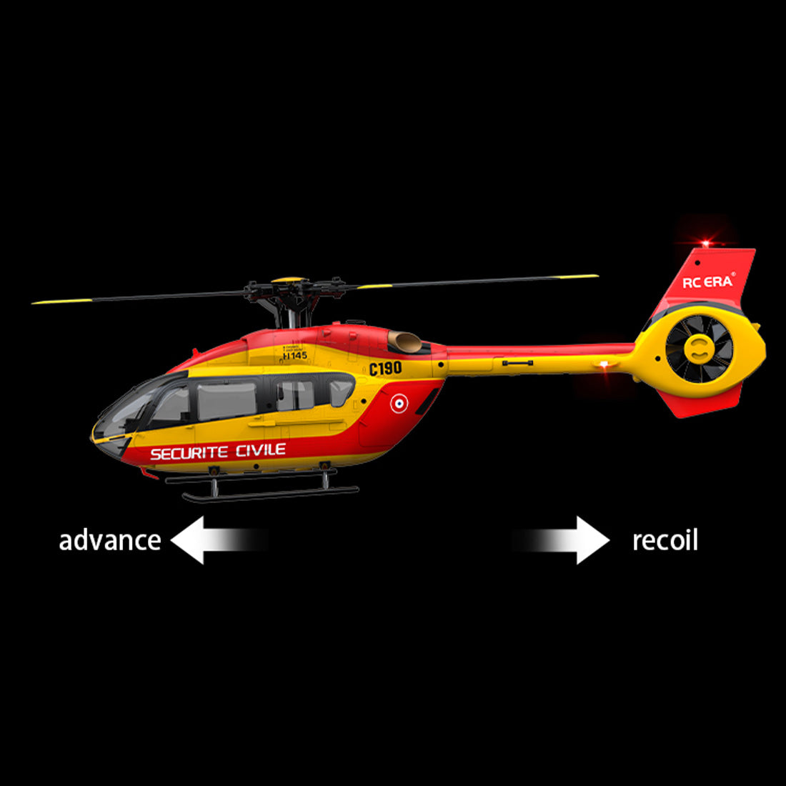C190 1/30 Scale H145 6CH Dual Brushless RC Helicopter RTF Optical Flow-helloworld7