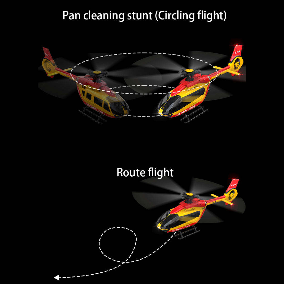 C190 1/30 Scale H145 6CH Dual Brushless RC Helicopter RTF Optical Flow-helloworld7