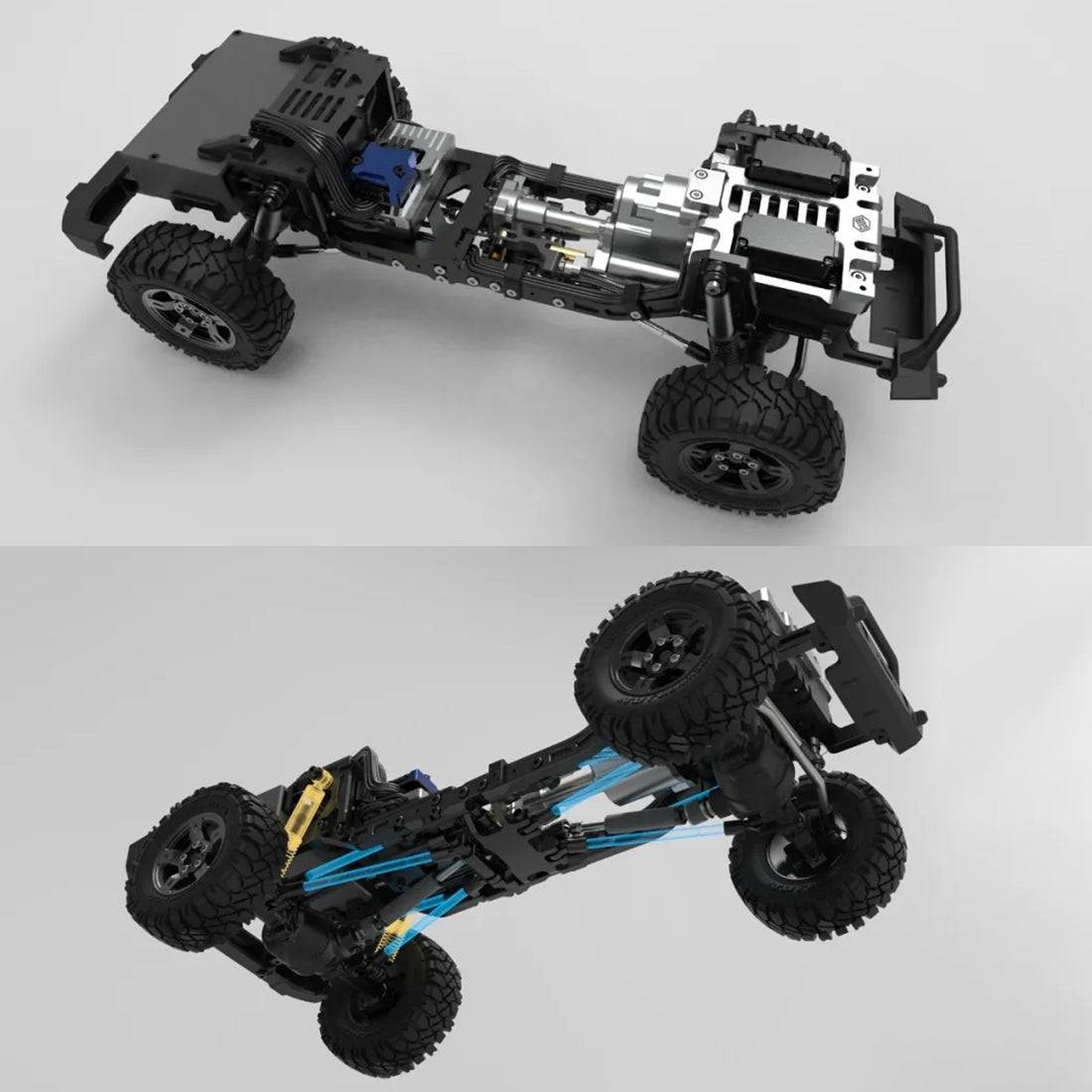CAPO CUB2 1/18 Scale Full Metal 4WD RC Crawler Kit with 2-Speed Gearbox-helloworld7