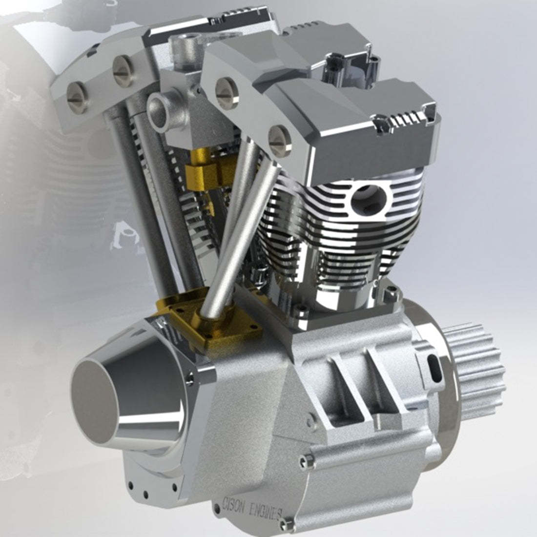 CISON FG-VT157 15.7cc V-Twin 4 Stroke Gasoline Engine Model High Torque RC Power-helloworld7