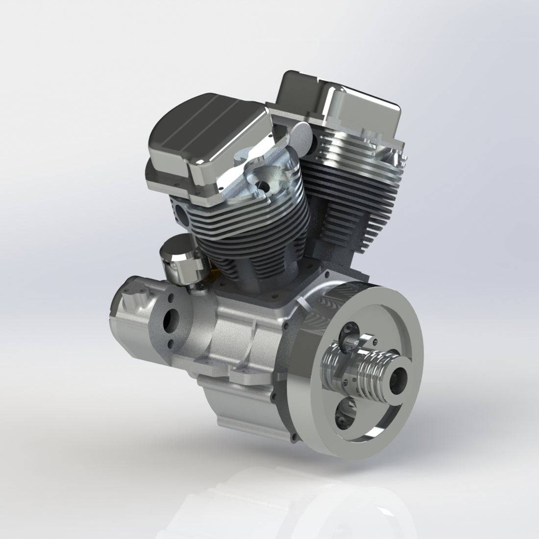 CISON FG-VT9 V2 9cc V-Twin 4 Stroke Gasoline Engine Model Full Set with Base & Tank-helloworld7