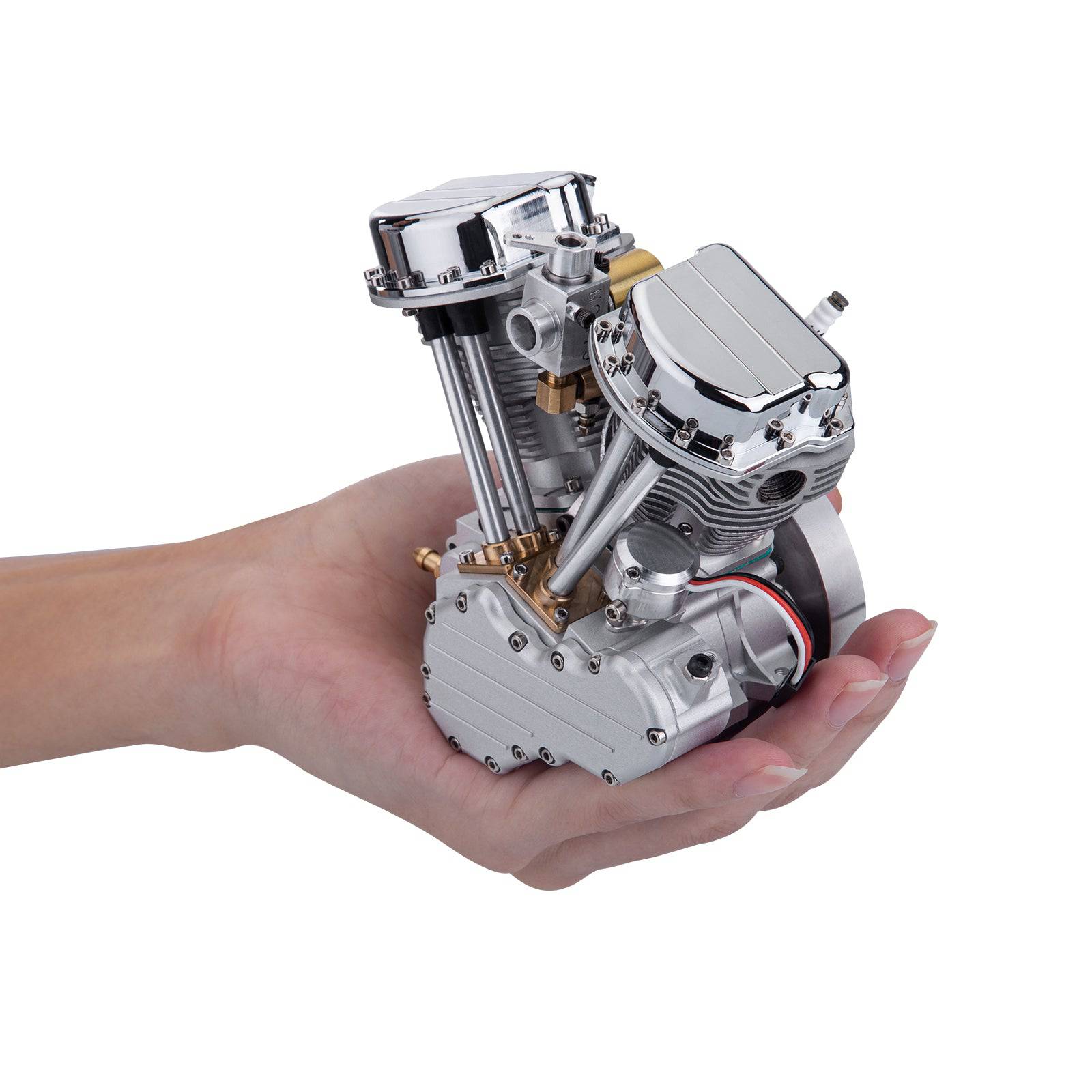 CISON FG-VT9 V2 9cc V-Twin 4 Stroke Gasoline Engine Model Full Set with Base & Tank-helloworld7
