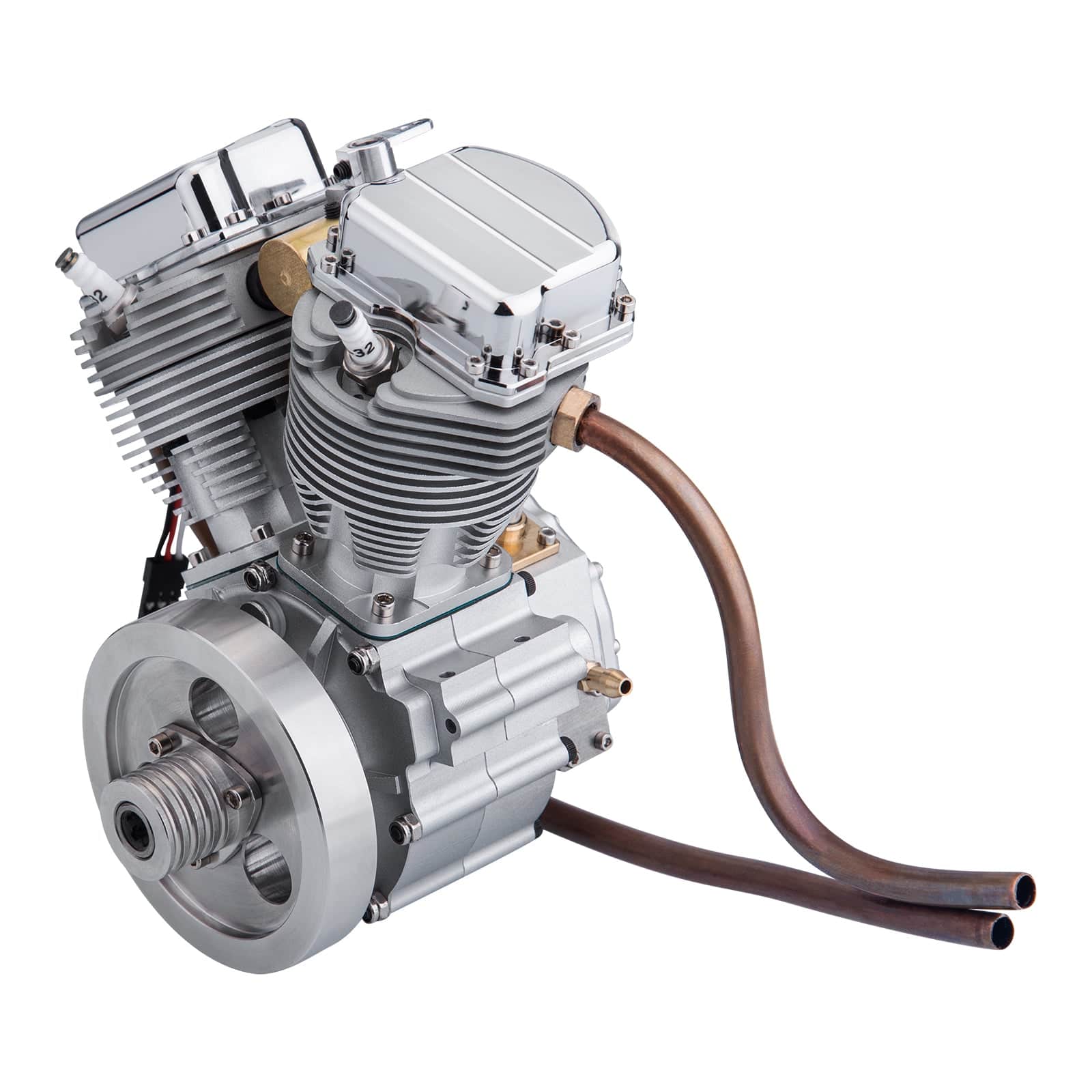 CISON FG-VT9 V2 9cc V-Twin 4 Stroke Gasoline Engine Model Full Set with Base & Tank-helloworld7