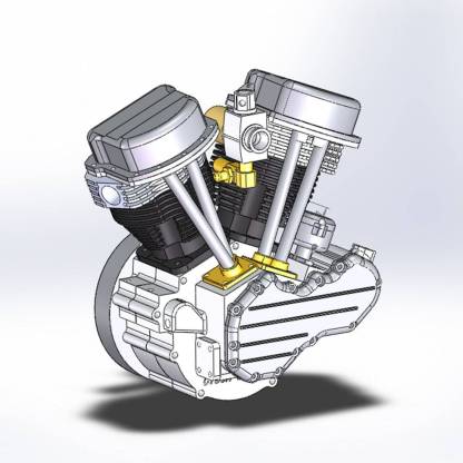 CISON FG-VT9 V2 9cc V-Twin 4 Stroke Gasoline Engine Model Full Set with Base & Tank-helloworld7