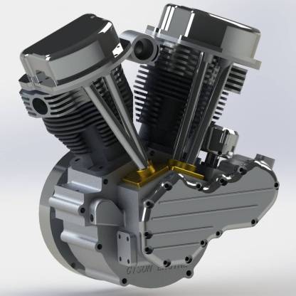 CISON FG-VT9 V2 9cc V-Twin 4 Stroke Gasoline Engine Model Full Set with Base & Tank-helloworld7