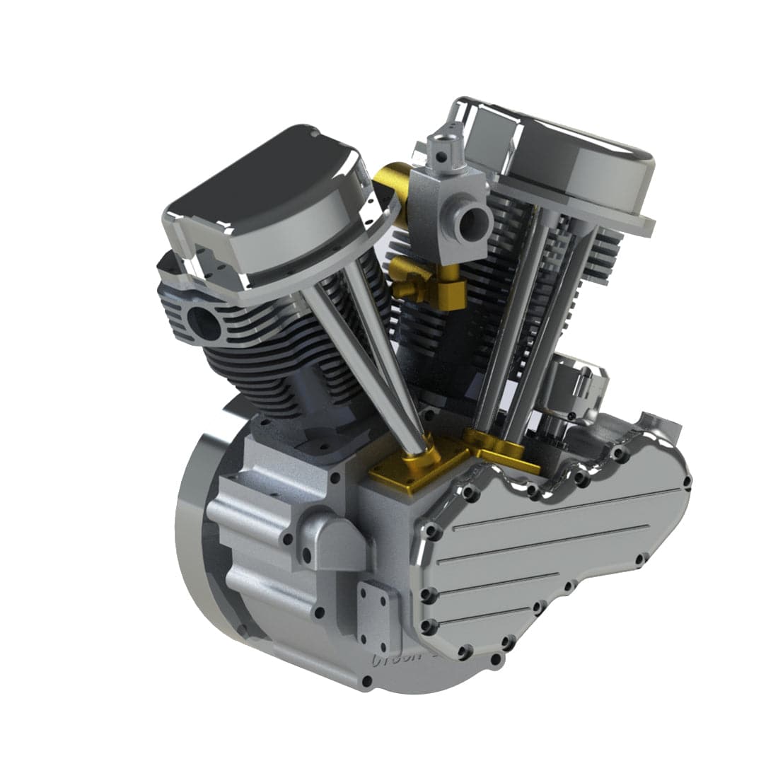 CISON FG-VT9 9cc V-Twin 4 Stroke Air Cooled Gasoline Engine Model Panhead Style-helloworld7