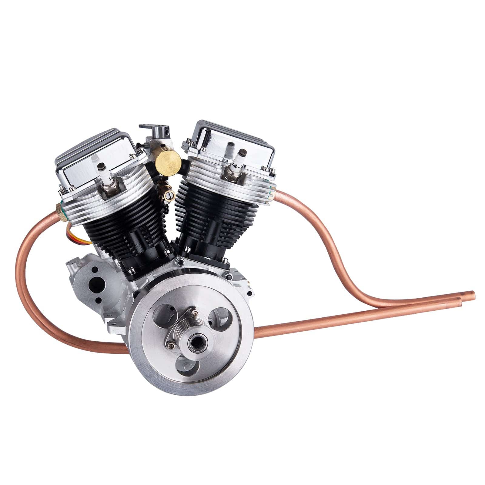 CISON FG-VT9 9cc V-Twin 4 Stroke Air Cooled Gasoline Engine Model for RC Cars Black-helloworld7