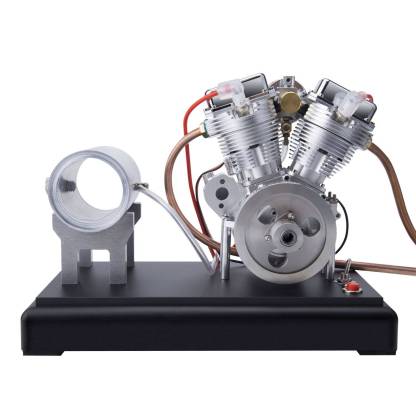 CISON FG-VT9 9cc V-Twin 4 Stroke Gasoline Engine Model Full Set with Base & Tank-helloworld7
