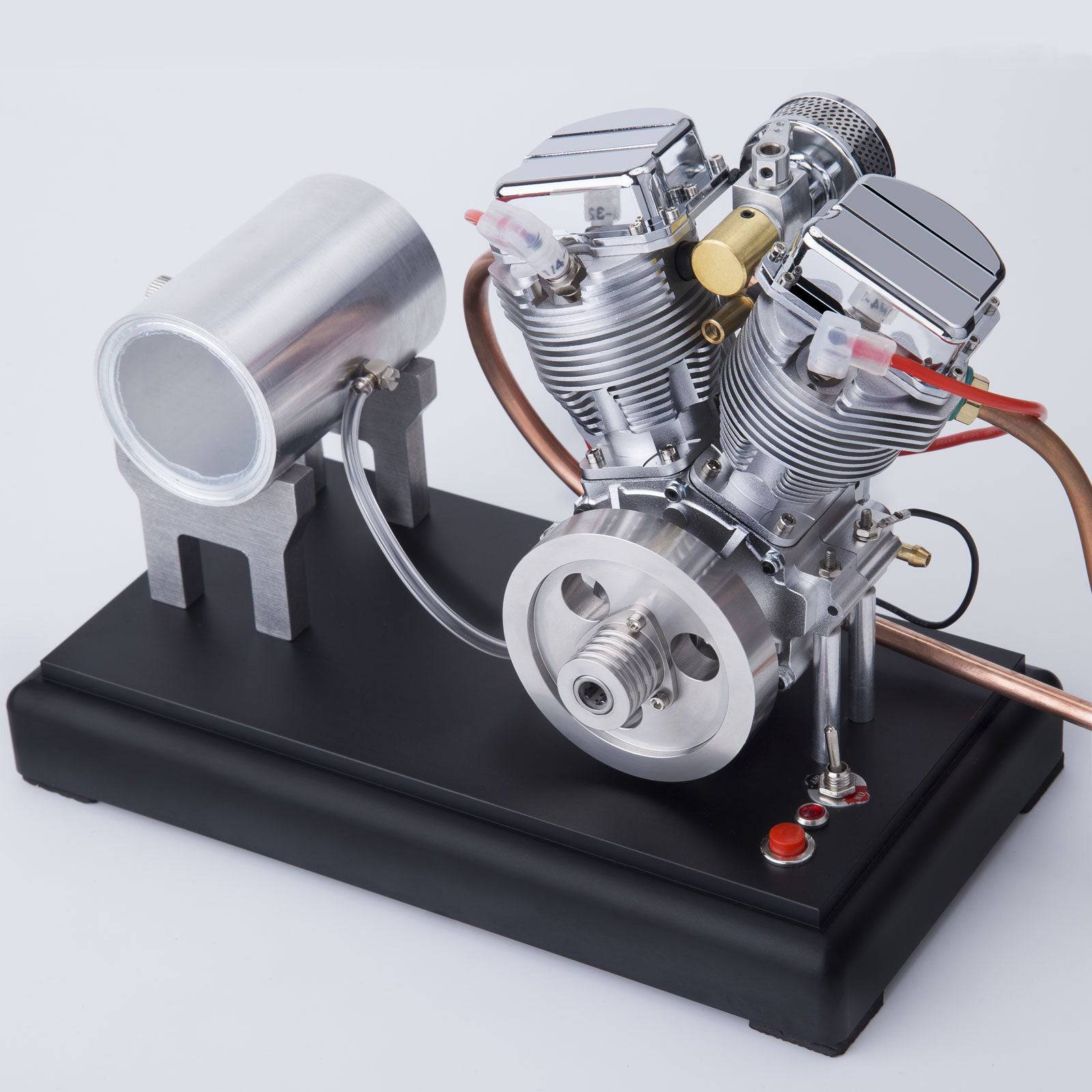 CISON FG-VT9 9cc V-Twin 4 Stroke Gasoline Engine Model Full Set with Base & Tank-helloworld7