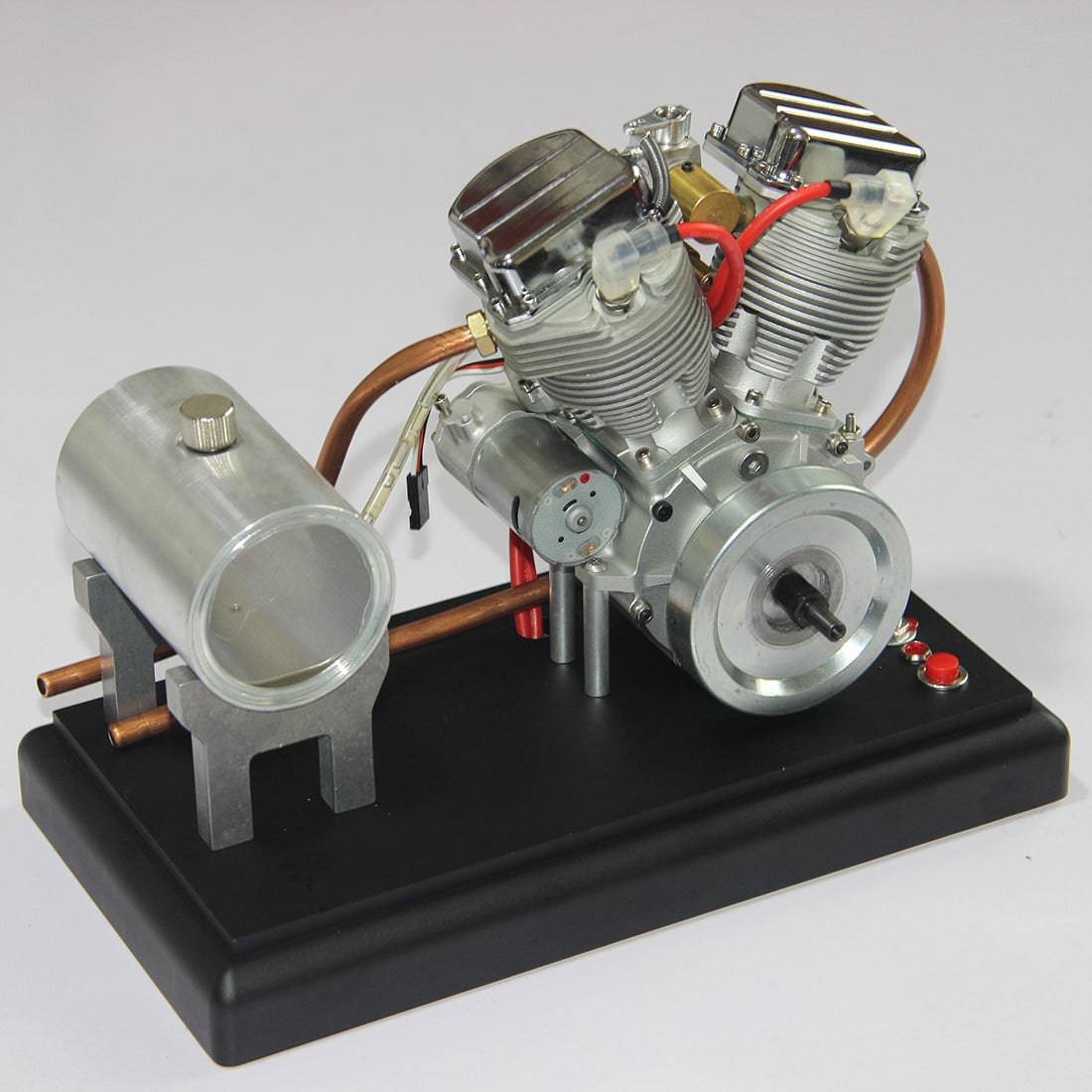 CISON FG-VT9 V2 9cc V-Twin 4 Stroke Gasoline Engine Model Full Set with Base & Tank-helloworld7