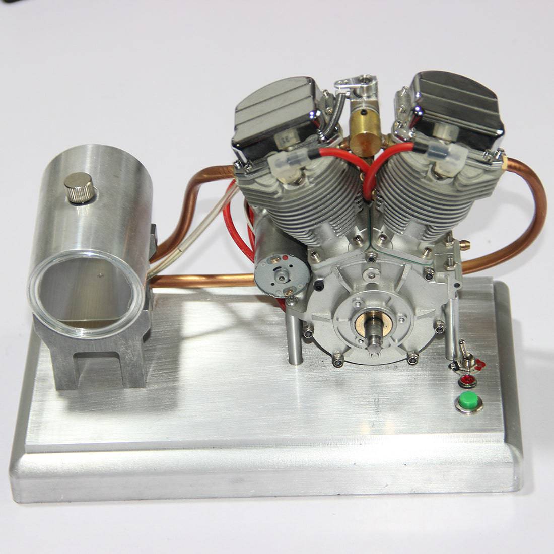 CISON FG-VT9 V2 9cc V-Twin 4 Stroke Gasoline Engine Model Full Set with Base & Tank-helloworld7