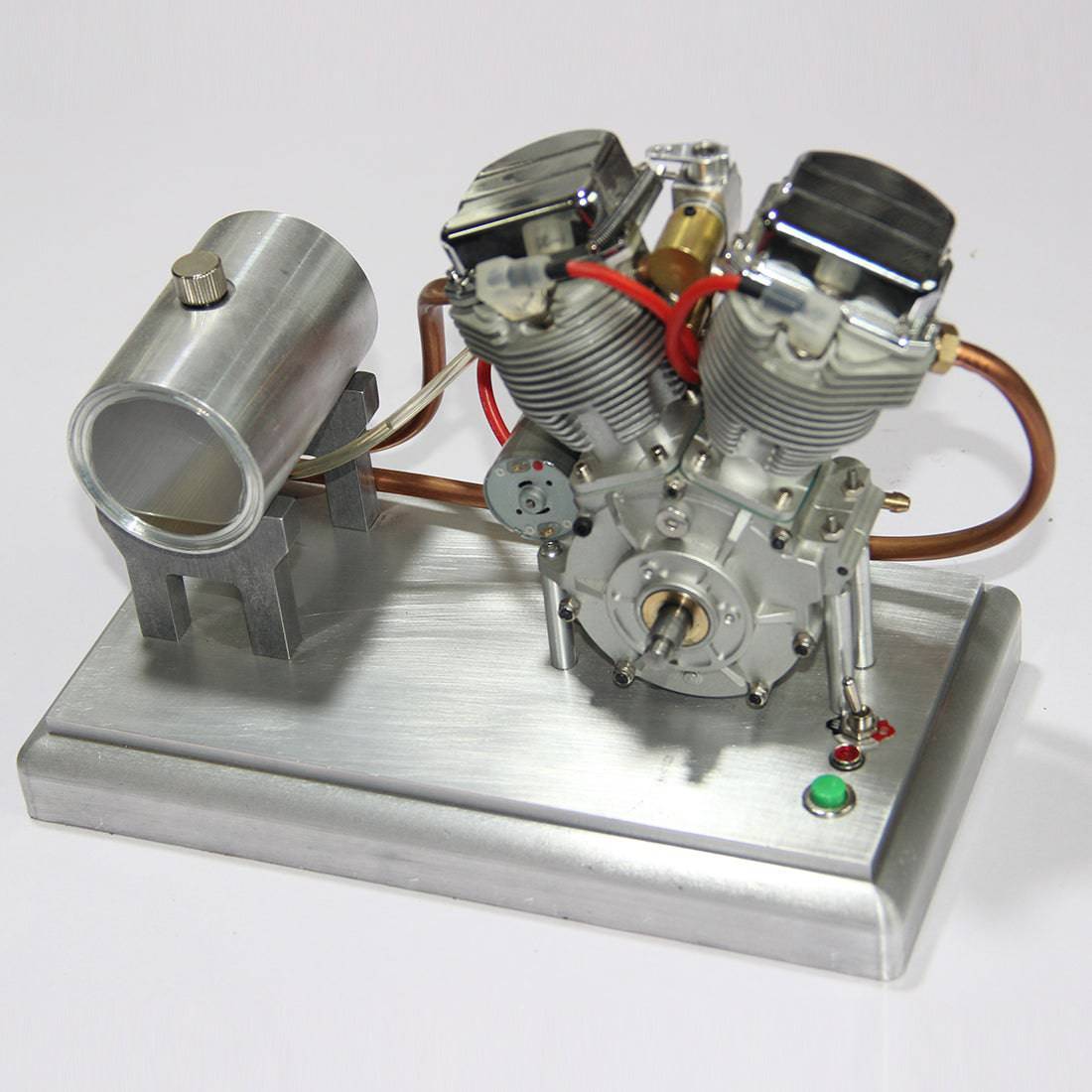 CISON FG-VT9 V2 9cc V-Twin 4 Stroke Gasoline Engine Model Full Set with Base & Tank-helloworld7