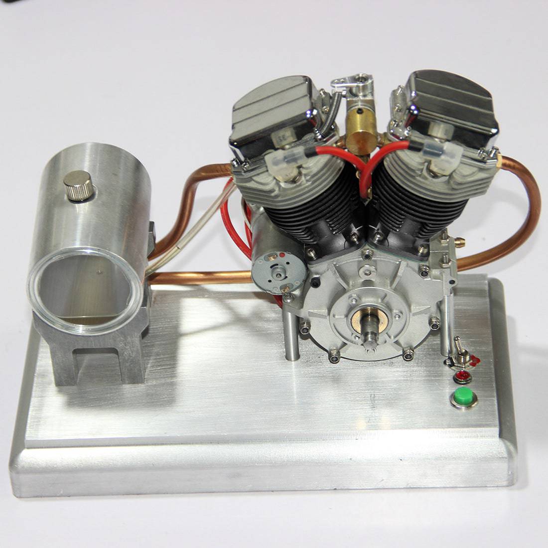 CISON FG-VT9 V2 9cc V-Twin 4 Stroke Gasoline Engine Model Full Set with Base & Tank-helloworld7