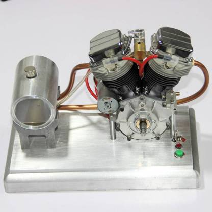 CISON FG-VT9 V2 9cc V-Twin 4 Stroke Gasoline Engine Model Full Set with Base & Tank-helloworld7