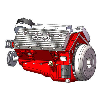 Cison V8-440 44cc Flathead V8 Engine Kit with Metal Base - DIY 4 Stroke RC Model-helloworld7