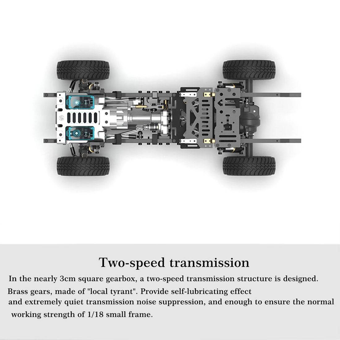 Capo CUB1 1/18 Scale Full Metal 4WD RC Crawler Kit with 2-Speed Gearbox & Diff Lock-helloworld7