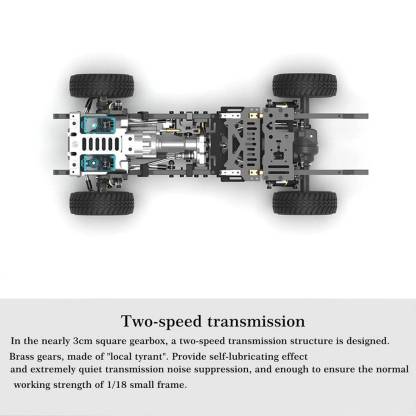 Capo CUB1 1/18 Scale Full Metal 4WD RC Crawler Kit with 2-Speed Gearbox & Diff Lock-helloworld7