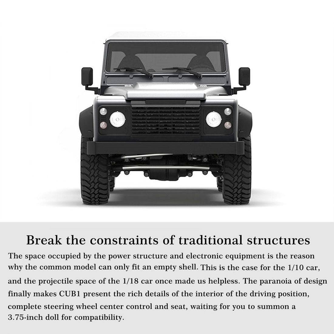 Capo CUB1 1/18 Scale Full Metal 4WD RC Crawler Kit with 2-Speed Gearbox & Diff Lock-helloworld7