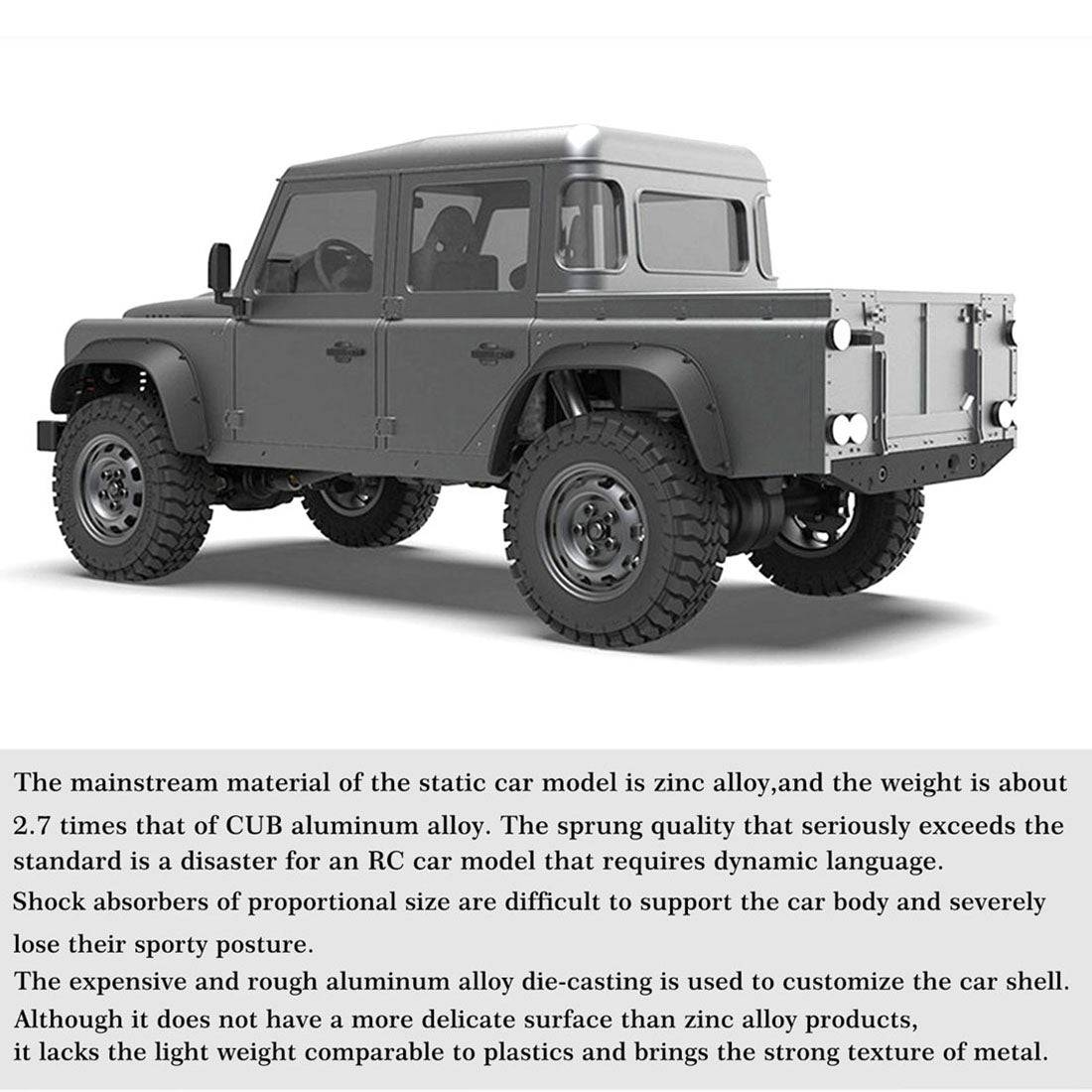 Capo CUB1 1/18 Scale Full Metal 4WD RC Crawler Kit with 2-Speed Gearbox & Diff Lock-helloworld7