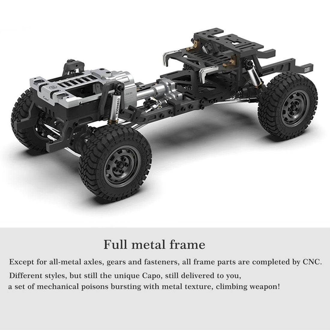 Capo CUB1 1/18 Scale Full Metal 4WD RC Crawler Kit with 2-Speed Gearbox & Diff Lock-helloworld7
