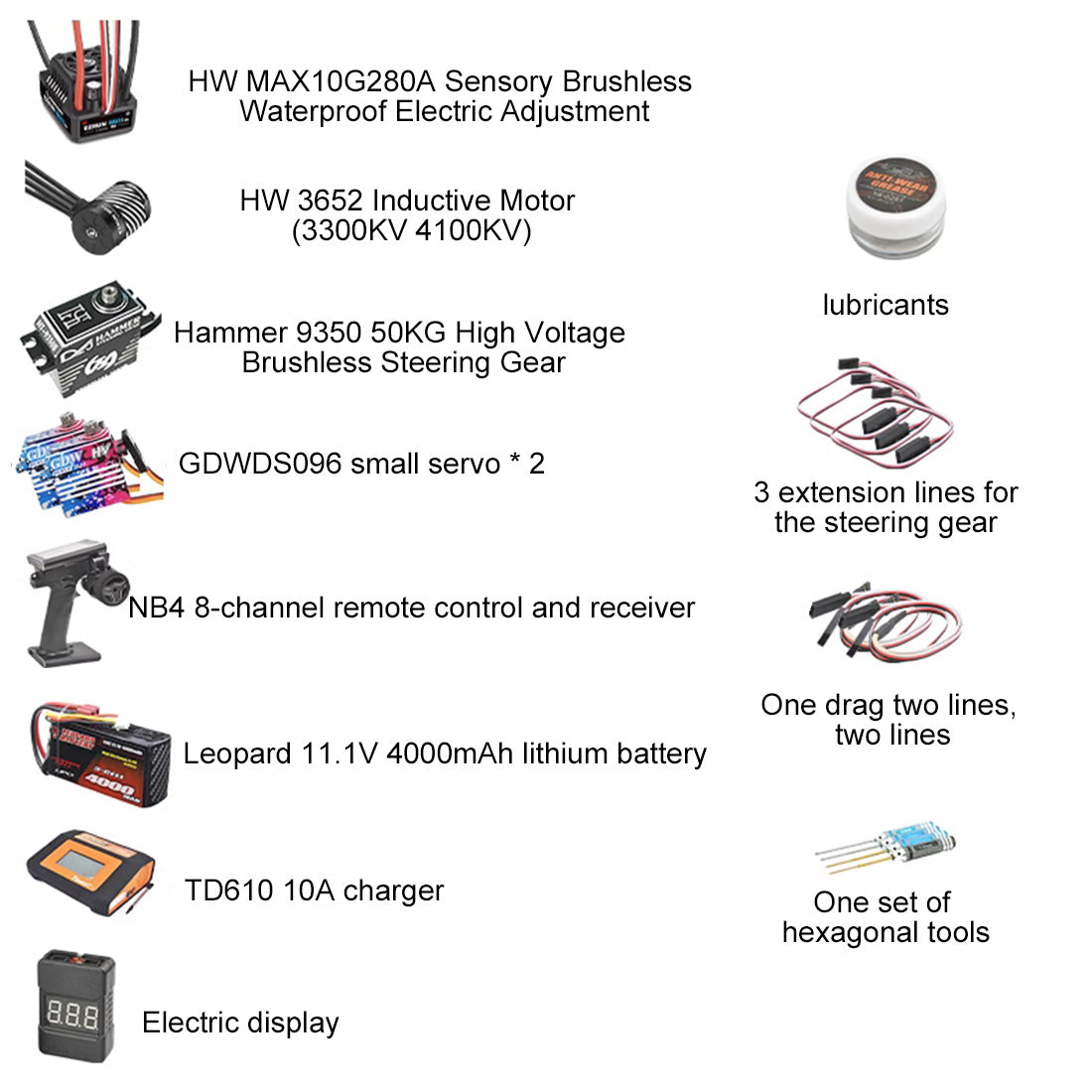 Capo Skyline GTR R34 Electronic Upgrade Kit Basic Version with Motor ESC Servo Remote Battery-helloworld7