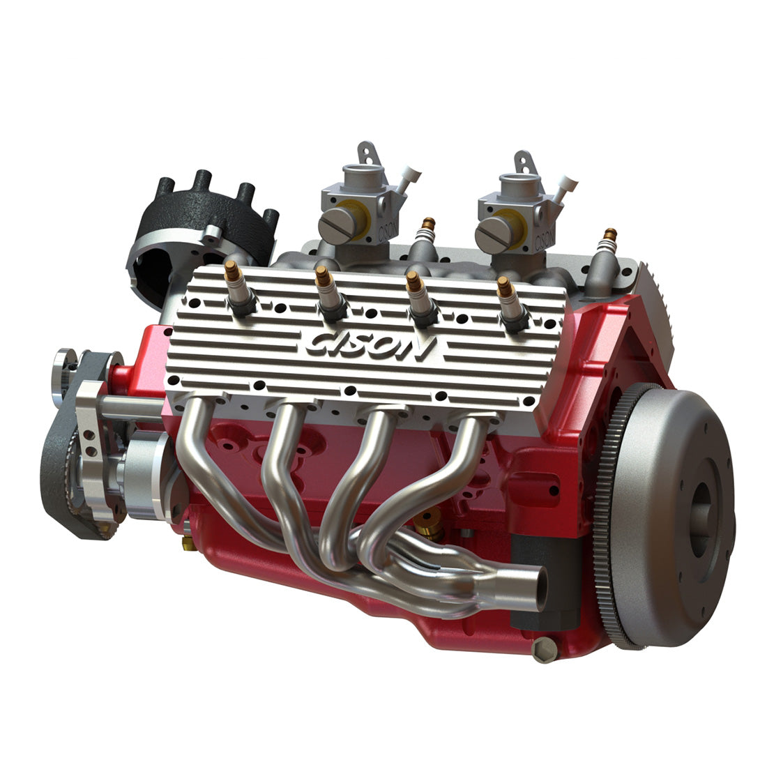 Cison V8-440 44cc Flathead V8 Engine Kit with Metal Base - DIY 4 Stroke RC Model-helloworld7