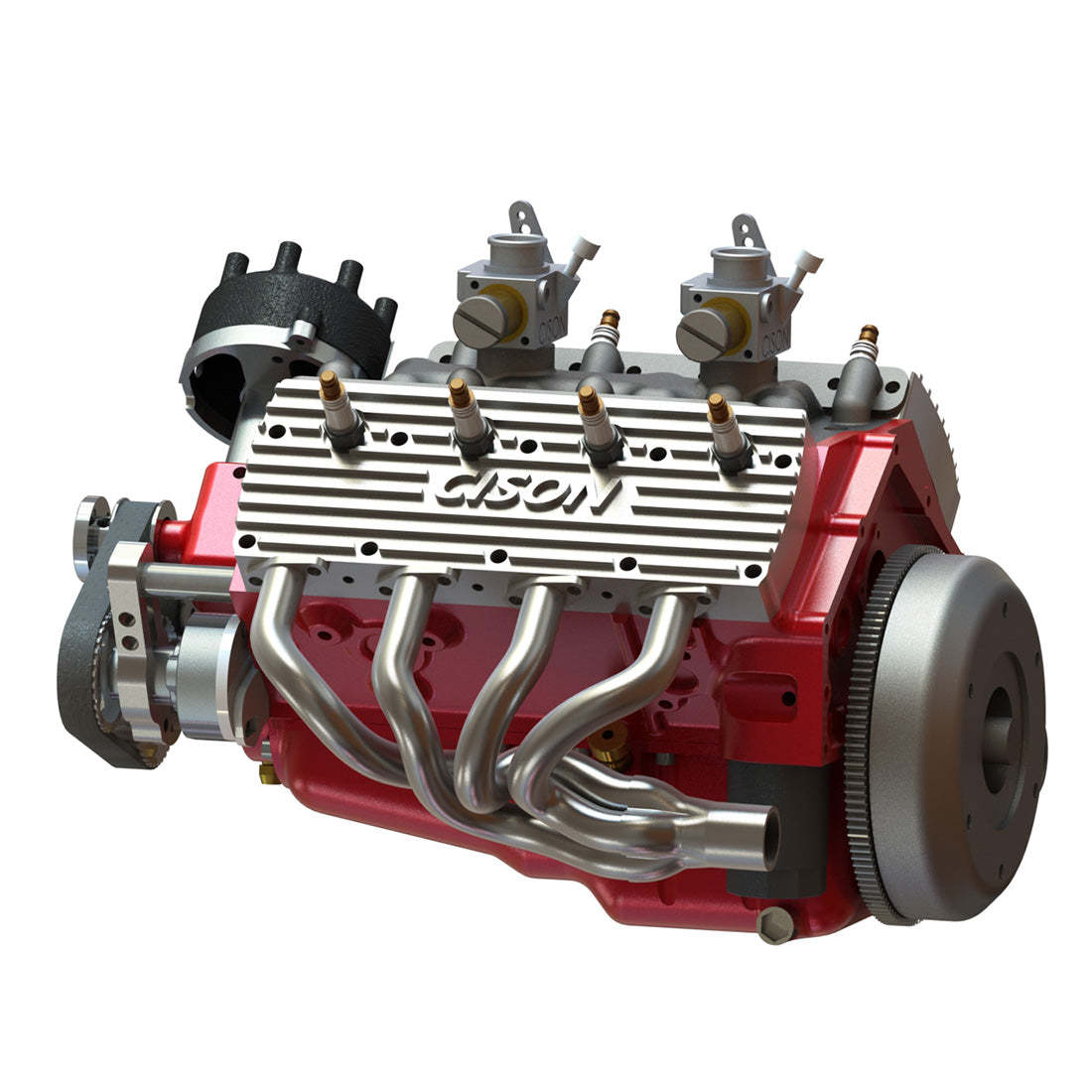 Cison V8-440 44cc Flathead V8 Engine Kit with Metal Base - DIY 4 Stroke RC Model-helloworld7