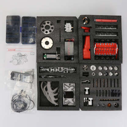Cison V8-440 OHV 44cc Small Block Engine Kit with Metal Base - High Performance DIY RC Model-helloworld7