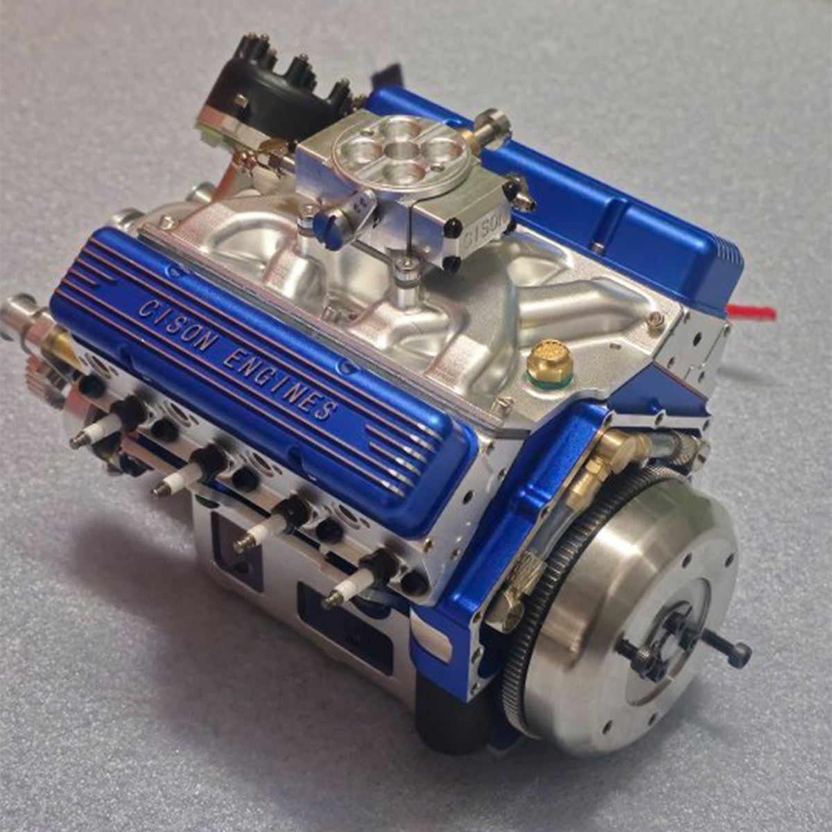 Cison V8-440 OHV 44cc Small Block Engine Kit with Metal Base - High Performance DIY RC Model-helloworld7