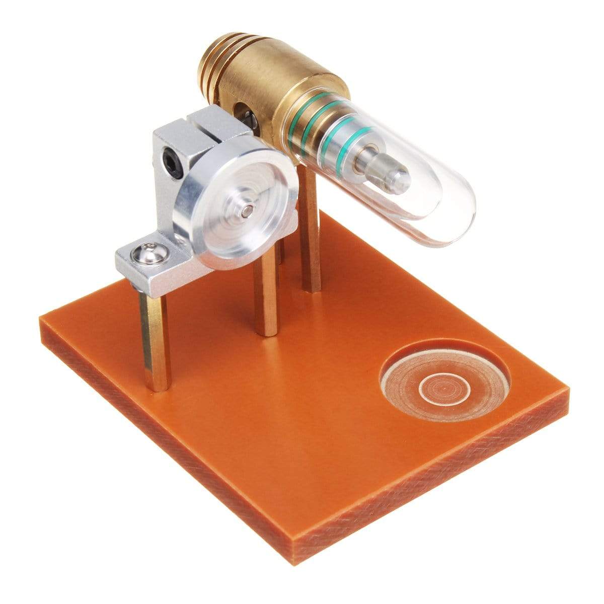 Classic Hot Air Stirling Engine Model Kit Science Toy with Glass Cylinder