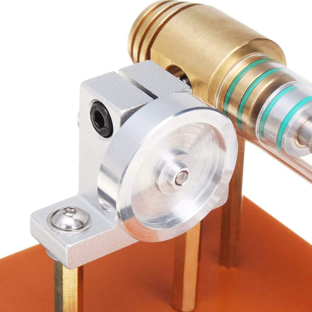 Classic Hot Air Stirling Engine Model Kit Science Toy with Glass Cylinder