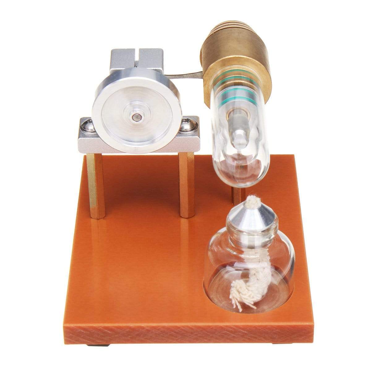 Classic Hot Air Stirling Engine Model Kit Science Toy with Glass Cylinder