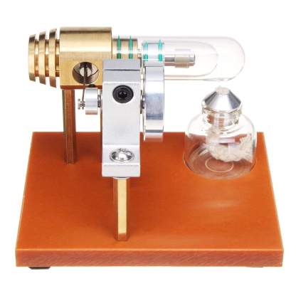 Classic Hot Air Stirling Engine Model Kit Science Toy with Glass Cylinder