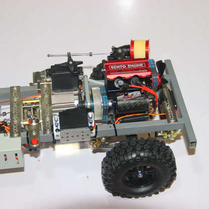 Custom 1/10 4WD Nitro Off-Road RC Car with SEMTO ST-NF2 Twin-Cylinder Engine RTR