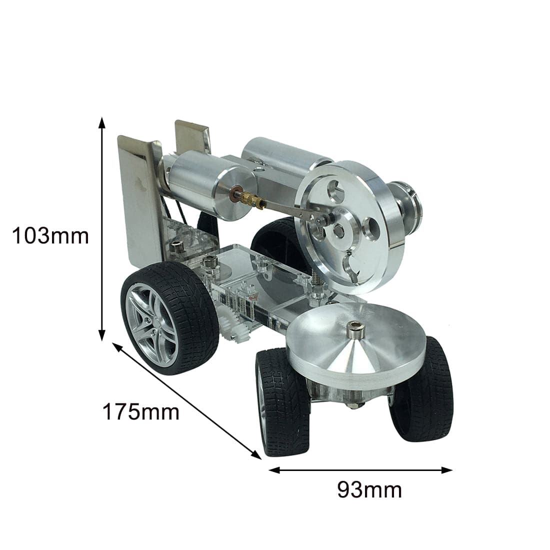 Custom Single Cylinder Stirling Engine Tractor Model Car Science Experiment Gift